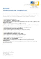 Checkliste Treuhandstiftungen